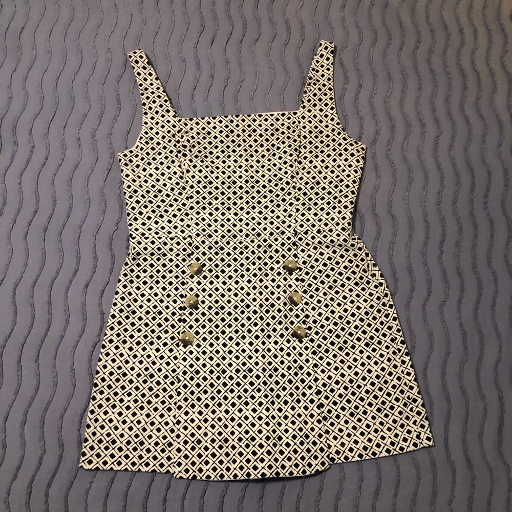 Urban Outfitters Patterned Square Neck Romper - Size M